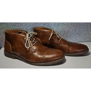 Arizona Jeans Co. Mens Brown Leather Gleeson Chukka Boots Lace Up Ankle Size 12M